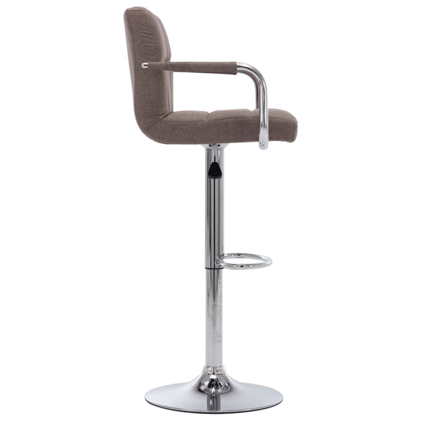 vidaXL Bar Stool Taupe Fabric