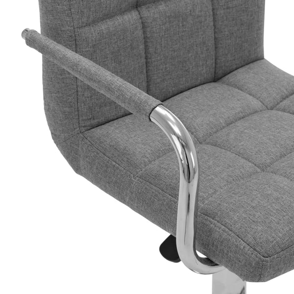 vidaXL Bar Stools 2 pcs Light Gray Fabric