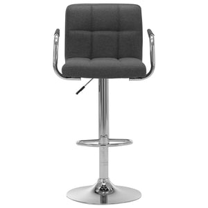 vidaXL Bar Stools 2 pcs. Dark Grey Fabric