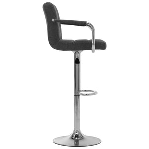 vidaXL Bar Stools 2 pcs. Dark Grey Fabric