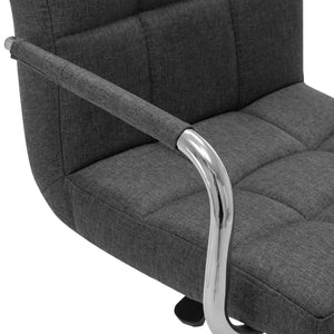 vidaXL Bar Stools 2 pcs. Dark Grey Fabric