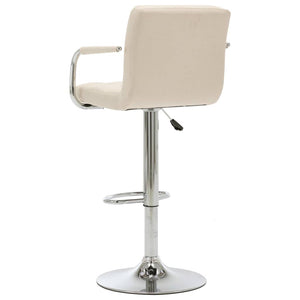 vidaXL Bar Stools 2 pcs Cream Fabric