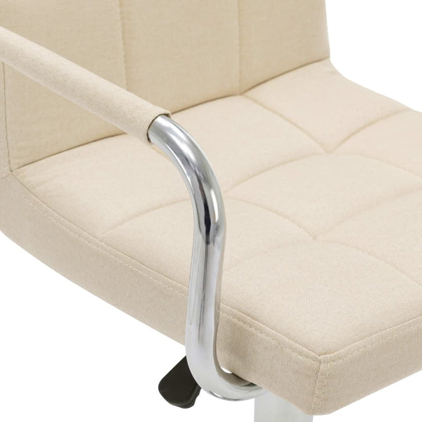 vidaXL Bar Stools 2 pcs Cream Fabric