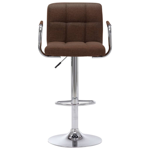 vidaXL Bar Stools 2 pcs Brown Fabric