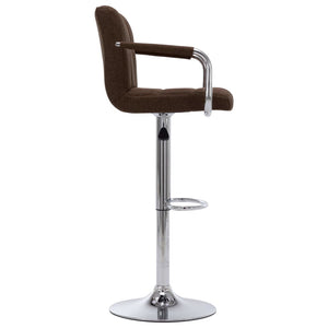 vidaXL Bar Stools 2 pcs Brown Fabric