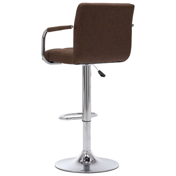 vidaXL Bar Stools 2 pcs Brown Fabric