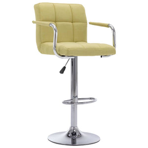 vidaXL Bar Stools 2 pcs Green Fabric
