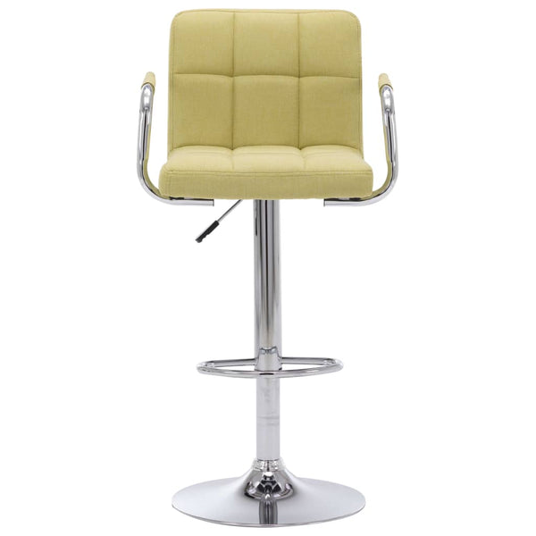 vidaXL Bar Stools 2 pcs Green Fabric
