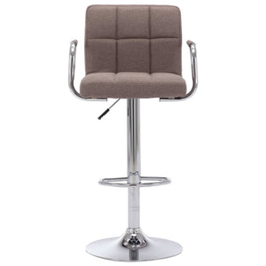 vidaXL Bar Stools 2 pcs Taupe Fabric