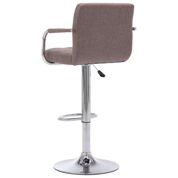 vidaXL Bar Stools 2 pcs Taupe Fabric