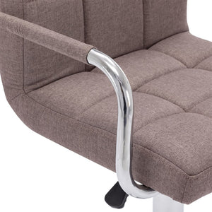vidaXL Bar Stools 2 pcs Taupe Fabric