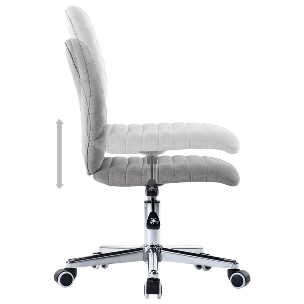 vidaXL Dining Chairs 2 pcs Light Grey Fabric