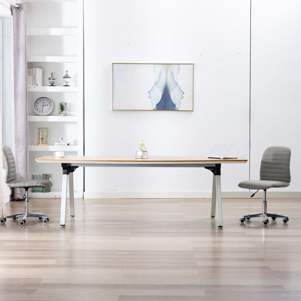 vidaXL Dining Chairs 2 pcs Light Grey Fabric