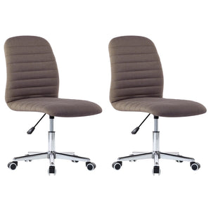 vidaXL Dining Chairs 2 pcs Taupe Fabric
