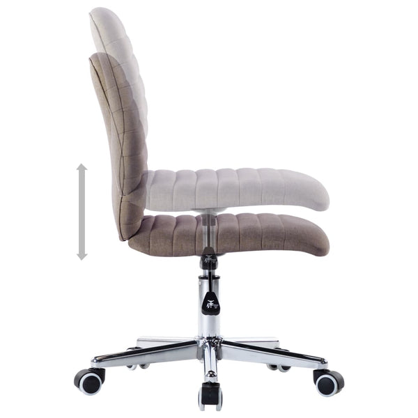 vidaXL Dining Chairs 2 pcs Taupe Fabric