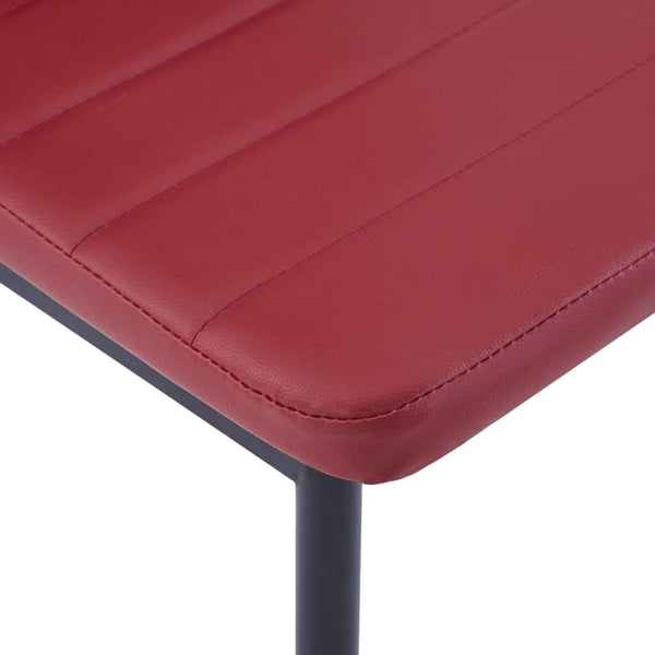 vidaXL 5-Piece Dining Set Wine Red