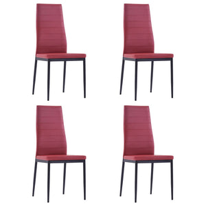 vidaXL 5-Piece Dining Set Wine Red
