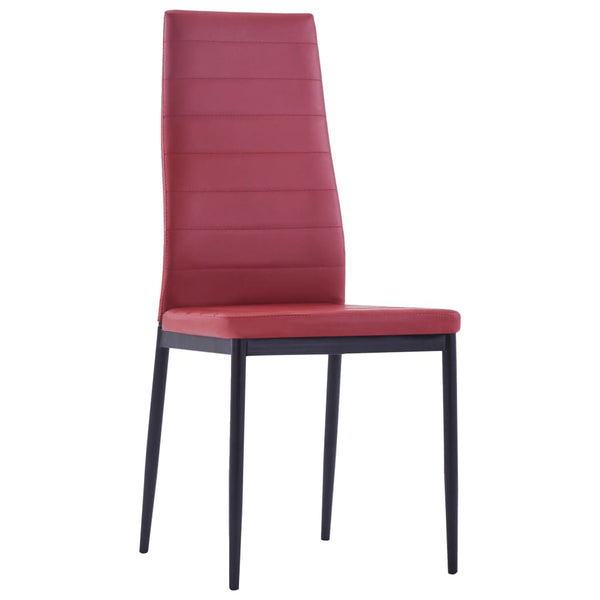 vidaXL 5-Piece Dining Set Wine Red
