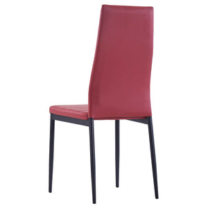 vidaXL 5-Piece Dining Set Wine Red