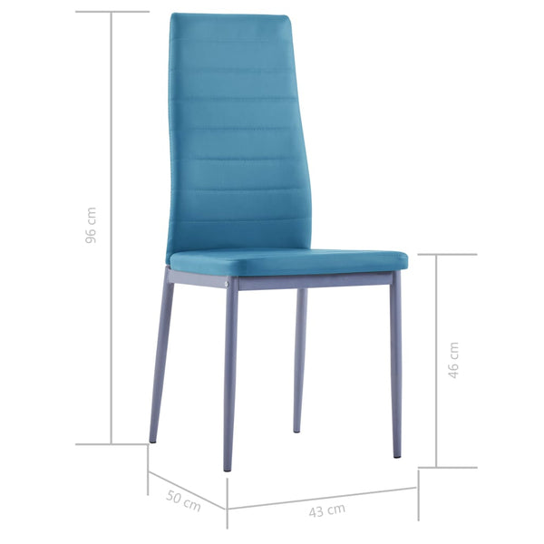 vidaXL 5-Piece Dining Set Blue