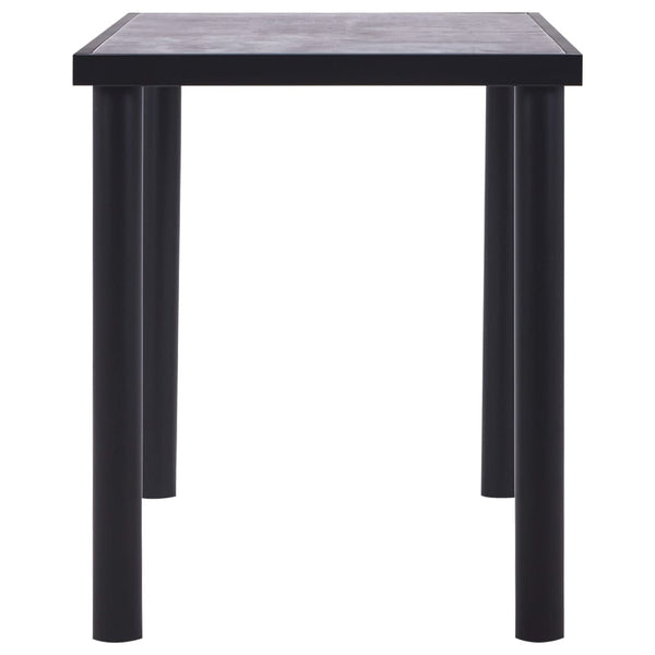 vidaXL Dining Table Black and Concrete Grey 120 x 60 x 75 cm MDF
