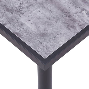 vidaXL Dining Table Black and Concrete Grey 120 x 60 x 75 cm MDF