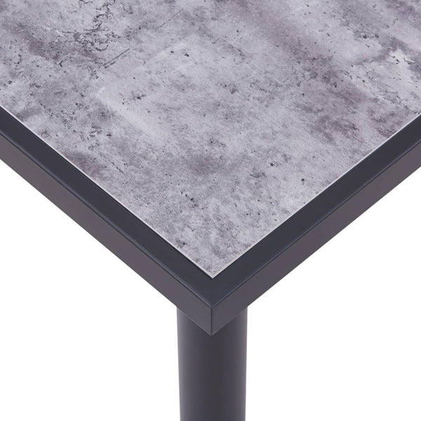 vidaXL Dining Table Black and Concrete Grey 140 x 70 x 75 cm MDF