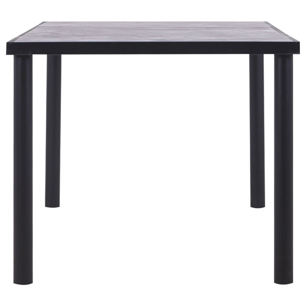 vidaXL Dining Table Black and Concrete Grey 180 x 90 x 75 cm MDF