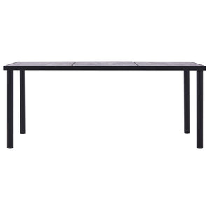 vidaXL Dining Table Black and Concrete Grey 200 x 100 x 75 cm MDF