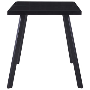 vidaXL Dining Table Black 140 x 70 x 75 cm Tempered Glass