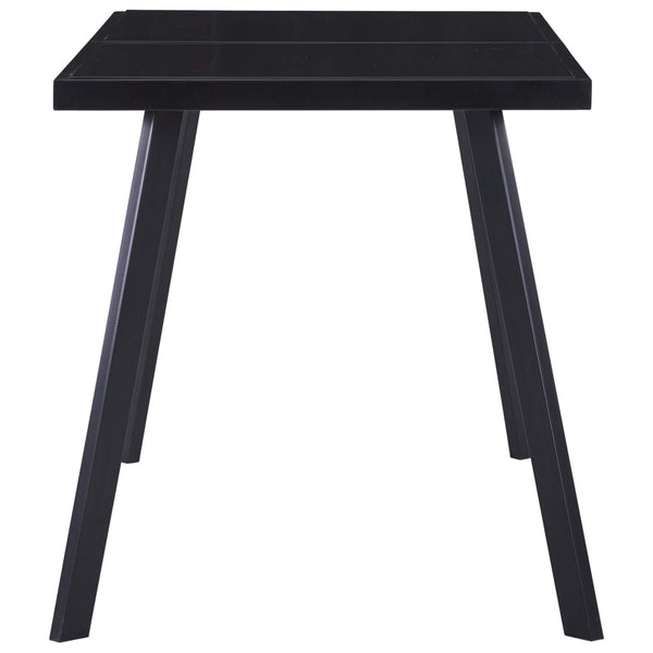 vidaXL Dining Table Black 140 x 70 x 75 cm Tempered Glass