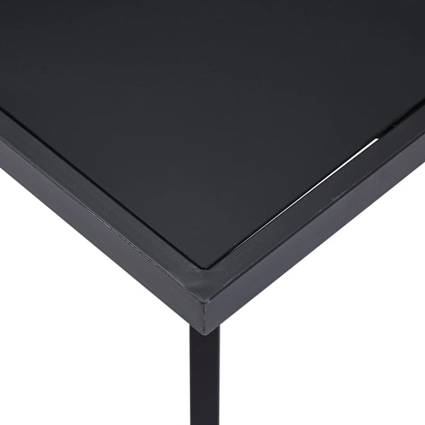 vidaXL Dining Table Black 180 x 90 x 75 cm Tempered Glass
