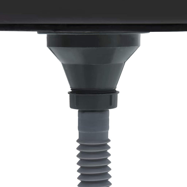 vidaXL Integrated Sink with Sieve and Siphon Stainless Steel