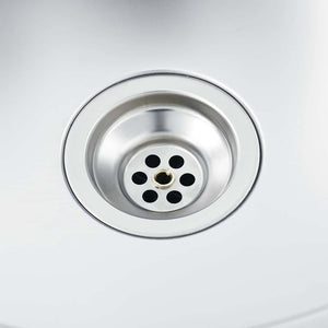 vidaXL Integrated Sink with Sieve and Siphon Stainless Steel