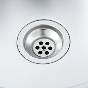 vidaXL Built-in Sink with Sieve and Siphon Stainless Steel