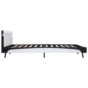 vidaXL LED Bed Frame White Faux Leather 180x200 cm