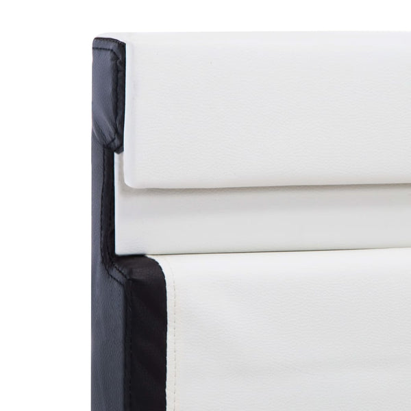 vidaXL LED Bed Frame White Faux Leather 180x200 cm