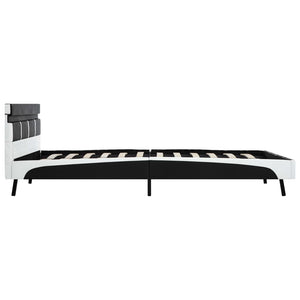vidaXL Bed with LED Lighting without Mattress Black 120x200 cm