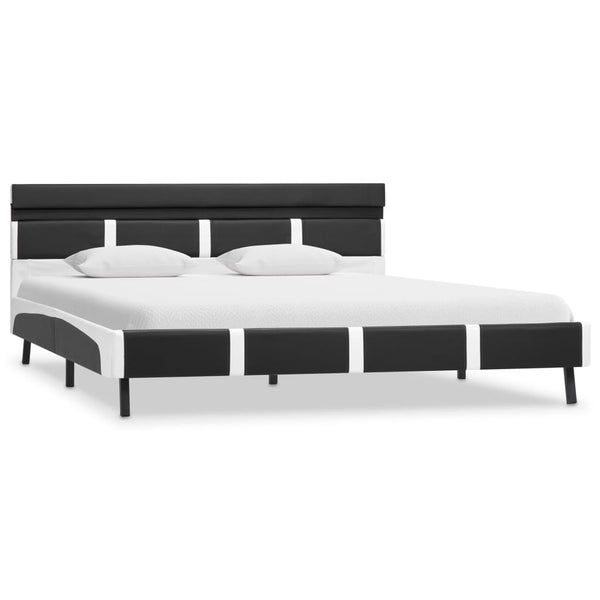 vidaXL LED Bed Frame Grey Faux Leather 120x200 cm