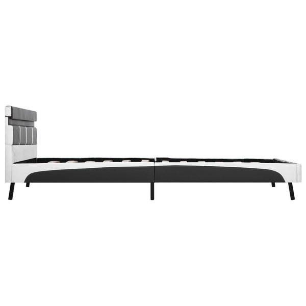 vidaXL LED Bed Frame Grey Faux Leather 120x200 cm