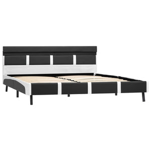 vidaXL LED Bed Frame Grey Faux Leather 160x200 cm
