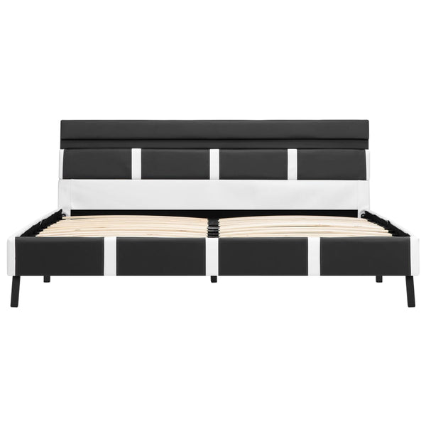 vidaXL LED Bed Frame Grey Faux Leather 160x200 cm