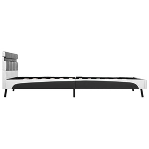 vidaXL LED Bed Frame Grey Faux Leather 160x200 cm