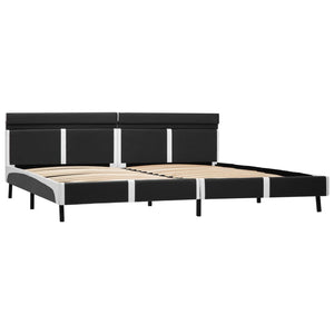 vidaXL Bed Frame with LED Gray Faux Leather 180x200 cm
