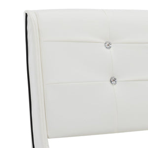 vidaXL Bed Frame White Faux Leather 90x200 cm
