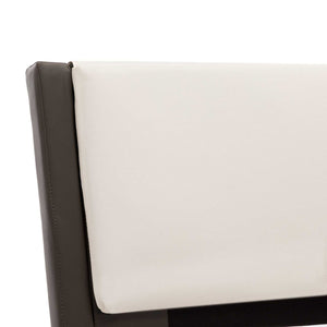 vidaXL Bed Frame Grey and White 160 x 200 cm Faux Leather
