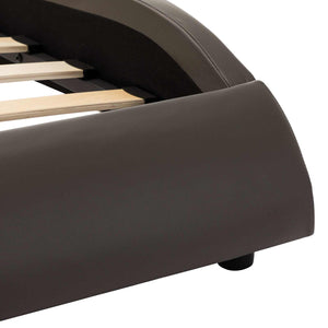 vidaXL Bed Frame Grey and White 160 x 200 cm Faux Leather