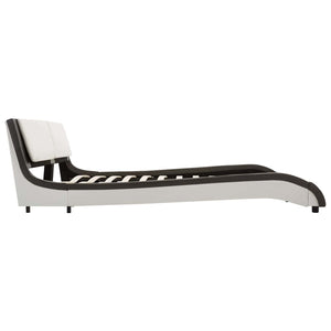 vidaXL Bed Frame Grey and White 160 x 200 cm Faux Leather