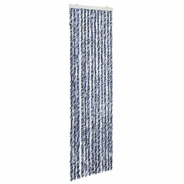 vidaXL Insect Screen Curtain Blue, White and Silver 56x185cm Chenille