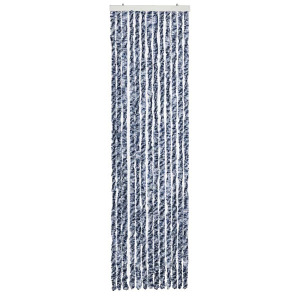 vidaXL Insect Screen Curtain Blue, White and Silver 56x185cm Chenille